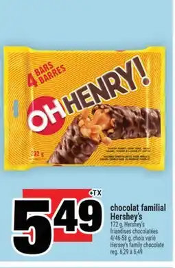 Super C chocolat familial Hershey's | Hersey's family chocolate offer