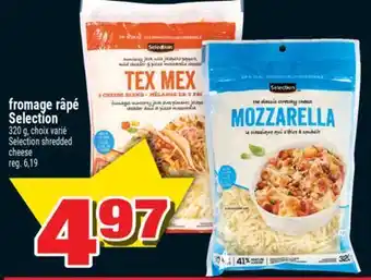 Super C fromage râpé Selection | Selection shredded cheese offer