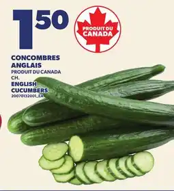 Provigo CONCOMBRES ANGLAIS | ENGLISH CUCUMBERS offer