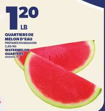 Provigo QUARTIERS DE MELON D'EAU | WATERMELON QUARTERS offer