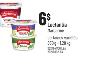 Provigo LACTANTIA MARGARINE, 850 G - 1,28 KG offer