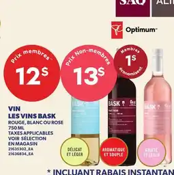Provigo VIN LES VINS BASK offer