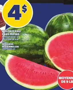 Provigo MELON D'EAU SANS PÉPINS, MOYENNE DE 9 LB | SEEDLESS WATERMELON offer