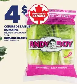 Provigo CŒURS DE LAITUE ROMAINE, 3 UN. | ROMAINE HEARTS offer