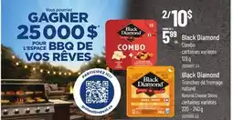 Provigo BLACK DIAMOND COMBO, 129 G, BLACK DIAMOND TRANCHES DE FROMAGE NATUREL | NATURAL CHEESE SLICES offer