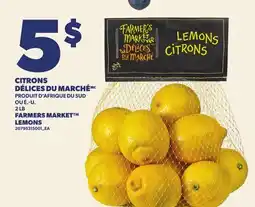 Provigo CITRONS DÉLICES DU MARCHÉ, 2 LB | FARMERS MARKET LEMONS offer