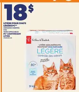 Provigo LITIÈRE POUR CHATS LÉGÈRE PC, 9 KG | PC LIGHTWEIGHT LITTER offer