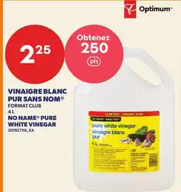 Provigo VINAIGRE BLANC PUR SANS NOM , 4 L | NO NAME PURE WHITE VINEGAR offer