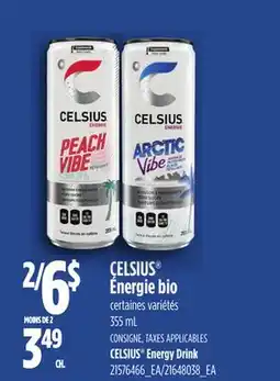 Provigo CELSIUS ÉNERGIE BIO | CELSIUS ENERGY DRINK offer