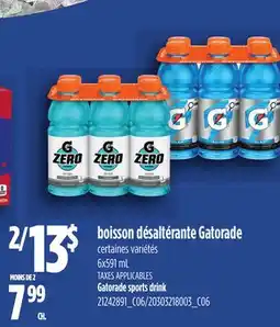 Provigo BOISSON DÉSALTÉRANTE GATORADE, 6X591 ML | GATORADE SPORTS DRINK offer
