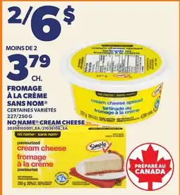 Provigo FROMAGE À LA CRÈME SANS NOM , 227/250 G | NO NAME CREAM CHEESE offer