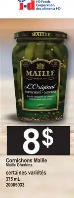 Provigo CORNICHONS MAILLE, 375 ML | MAILLE GHERKINS offer