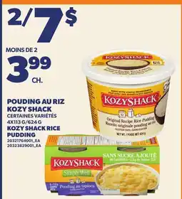 Provigo POUDING AU RIZ KOZY SHACK, 4X113 G/624 G | KOZY SHACK RICE PUDDING offer