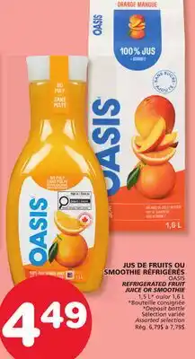 Marches Tradition OASIS REFRIGERATED FRUIT JUICE OR SMOOTHIE offer