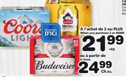Marches Tradition BUDWEISER, COORS LIGHT, OR SLEEMAN ORIGINAL BEER offer