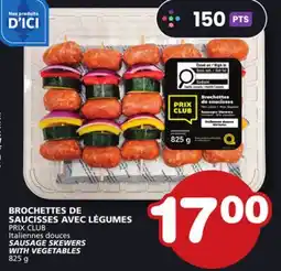 Marches Tradition PRIX CLUB SAUSAGE SKEWERS WITH VEGETABLES offer