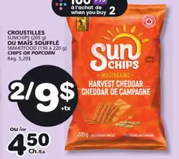 Marches Tradition SUNCHIPS (205 g) OR SMARTFOOD (150 à 220 g) CHIPS OR POPCORN offer