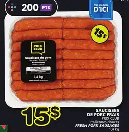 Marches Tradition PRIX CLUB FRESH PORK SAUSAGES offer