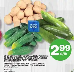 Marches Tradition GREEN OR YELLOW ZUCCHINIS, SMALL RED OR WHITE POTATOES OR PICKLES FOR MARINATING offer