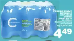 Marches Tradition COMPLIMENTS NATURAL SPRING WATER offer