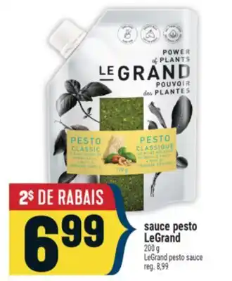 Marché Adonis SAUCE PESTO LEGRAND | LEGRAND PESTO SAUCE offer