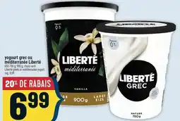 Marché Adonis YOGOURT GREC OU MÉDITERRANÉE LIBERTÉ | LIBERTÉ GREEK OR MÉDITERRANÉE YOGURT offer