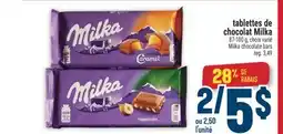 Marché Adonis TABLETTES DE CHOCOLAT MILKA | MILKA CHOCOLATE BARS offer