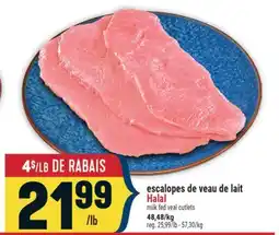 Marché Adonis ESCALOPES DE VEAU DE LAIT HALAL | MILK FED VEAL CUTLETS offer