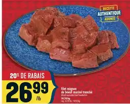 Marché Adonis FILET MIGNON DE BOEUF MARINÉ TRANCHÉ | SLICED MARINATED BEEF TENDERLOIN offer