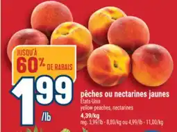 Marché Adonis PÊCHES OU NECTARINES JAUNES | YELLOW PEACHES, NECTARINES offer