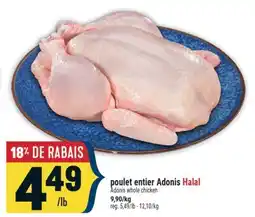 Marché Adonis POULET ENTIER ADONIS HALAL | ADONIS WHOLE CHICKEN offer