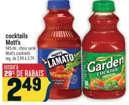 Marché Adonis COCKTAILS MOTT'S | MOTT'S COCKTAILS offer
