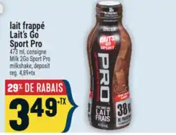 Marché Adonis LAIT FRAPPÉ LAIT'S GO SPORT PRO | MILK 2GO SPORT PRO MILKSHAKE, DEPOSIT offer