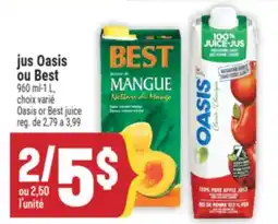 Marché Adonis jus Oasis ou Best | Oasis or Best juice offer