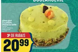Marché Adonis GÂTEAU GLACÉ À LA PISTACHE, CHOCOLAT OU VANILLE | PISTACHIO, CHOCOLATE OR VANILLA ICING CAKE offer