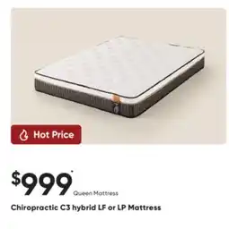 Dormez Vous Beautyrest Chiropractic C3 hybrid LF or LP Mattress offer