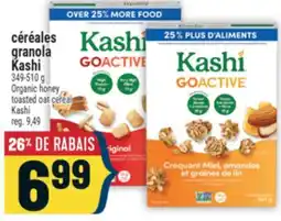 Marché Adonis CÉRÉALES GRANOLA KASHI | ORGANIC HONEY TOASTED OAT CEREAL KASHI offer