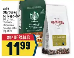 Marché Adonis CAFÉ STARBUCKS OU NAPOLÉON | STARBUCKS OR NAPOLÉON COFFEE offer