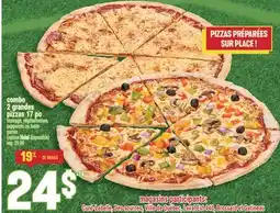 Marché Adonis COMBO 2 GRANDES PIZZAS 17 PO |PEPPERONI OU TOUTE offer