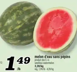 Marché Richelieu MELON D'EAU SANS PÉPINS | SEEDLESS WATERMELON offer