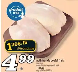 Marché Richelieu POITRINES DE POULET FRAIS | FRESH CHICKEN BREASTS WITH BACK offer