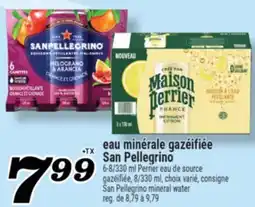 Marché Richelieu EAU MINÉRALE GAZÉIFIÉE SAN PELLEGRINO | SAN PELLEGRINO MINERAL WATER offer