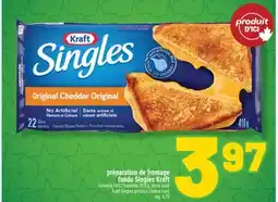 Marché Richelieu PRÉPARATION DE FROMAGE FONDU SINGLES KRAFT | KRAFT SINGLES PROCESS CHEESE FOOD offer