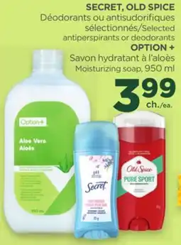 Proxim SECRET, OLD SPICE, OPTION+ offer