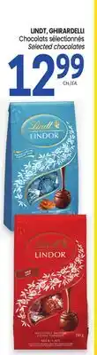 Uniprix LINDT, GHIRARDELLI Chocolats sélectionnés/Selected chocolates offer