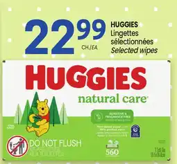 Uniprix HUGGIES Lingettes sélectionnées/Selected wipes offer