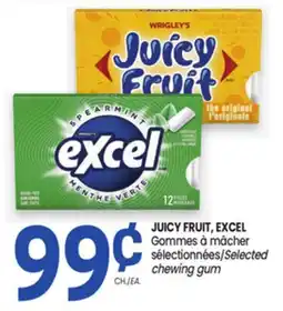 Uniprix JUICY FRUIT, EXCEL Gommes à mâcher sélectionnées/Selected chewing gum offer