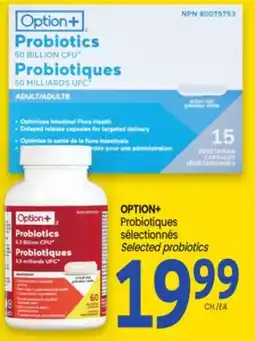 Uniprix OPTION+ Probiotiques sélectionnés / Selected probiotics offer