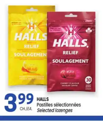 Uniprix HALLS Pastilles sélectionnées/Selected lozenges offer