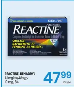 Uniprix REACTINE, BENADRYL Allergies/Allergy offer